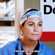 Greys Anatomy Meredith Grey GIF - Greys Anatomy Meredith Grey A Knock At The Door GIFs
