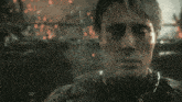 a close up of a man 's face in a video game