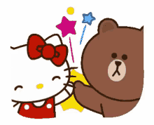 Hello Kitty Line GIF - Hello Kitty Line Bear GIFs