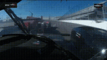 a replay of a race is displayed on the screen