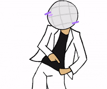 discoholic disco dance object head suit