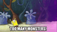 Too Many Monsters Delivery To Monster Island GIF - Too Many Monsters Delivery To Monster Island Spongebob GIFs