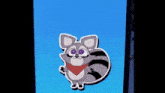 a picture of a raccoon with the words epic dance written above it