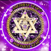 a logo for amethyst starvip with a star in the center