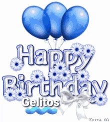 Happy Birthday Flowers GIF - Happy Birthday Flowers Balloons GIFs
