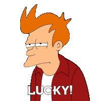 Lucky Fry Sticker - Lucky Fry Futurama Stickers