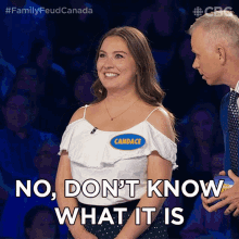 No Dont Know What It Is Candace GIF - No Dont Know What It Is Candace Family Feud Canada GIFs