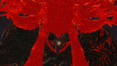 a drawing of a monster with red flames coming out of its mouth