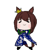 a drawing of a girl with a crown on her head wearing a blue dress
