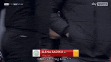 a woman named elena sadiku is on a sports channel