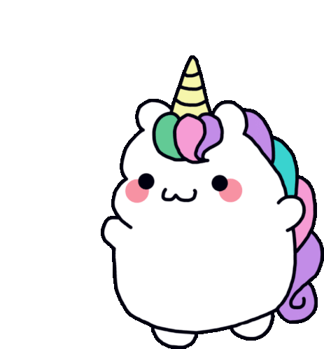 Unicorn Smushy Moshi Sticker - Unicorn Smushy Moshi Rainbow Stickers