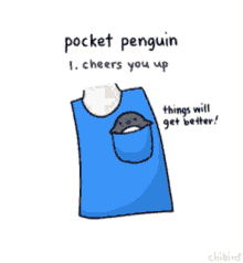 Pocket Penguin Motivational Penguin GIF
