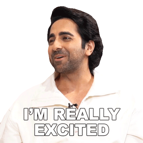 I'M Really Excited Ayushmann Khurrana Sticker - I'M Really Excited Ayushmann Khurrana Pinkvilla Stickers