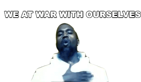We At War With Ourselves Kanye West Sticker - We At War With Ourselves Kanye West Jesus Walks Song Stickers