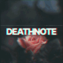the word deathnote is displayed on the screen