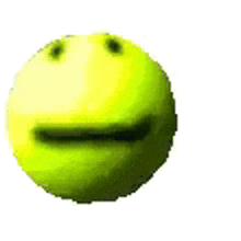 a yellow tennis ball with a smiley face on it is on a white background .