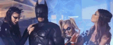 batman catwoman poison ivy harley quinn flirt