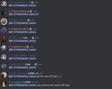 a screenshot of a discord conversation with the darkone joanne