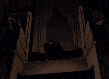batman batman the animated series raining rainy rainy night