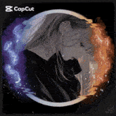 a picture of a girl in a circle that says cap cut