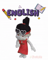 a cartoon character wearing sunglasses and a red shirt that says shotcita on it