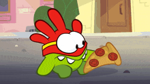 Eating Pizza Om Nom GIF - Eating Pizza Om Nom Cut The Rope GIFs