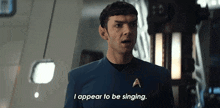 I Appear To Be Singing Spock GIF - I Appear To Be Singing Spock Ethan Peck GIFs
