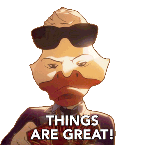 Things Are Great Howard The Duck Sticker - Things Are Great Howard The Duck What If Stickers