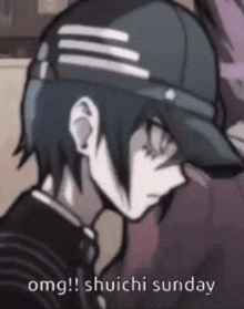 a cartoon of a man wearing a baseball cap and a tie .