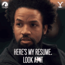 Heres My Resume Look At It GIF - Heres My Resume Look At It Denim Richards GIFs