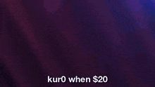 a girl with white hair and blue eyes is wearing a blue dress and says kuro when $ 20 .