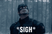 Captain America Sigh GIF - Captain America Sigh Not Again GIFs