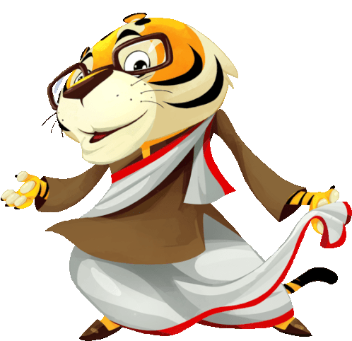 Tiger With Arms Wide Open Sticker - The Bengal Tiger Google Stickers