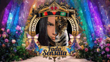 a picture of a woman and a tiger with the words fada sensata below