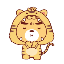 angry tiger rage cute grumpy