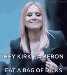 Kristen Bell Fuck You GIF - Kristen Bell Fuck You Eat A Bag Of Dicks GIFs