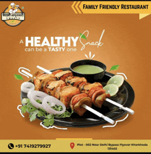 a healthy snack can be a tasty one advertisement for a restaurant