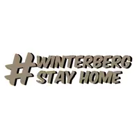a logo that says winterberg stay home on it