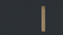 a slice of bread is against a black background