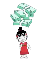 a cartoon of a girl wearing sunglasses and a shirt that says ' noticia ' on it