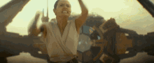Star Wars Rey Skywalker GIF - Star Wars Rey Skywalker Jump GIFs