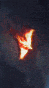 a close up of a fire with a black background