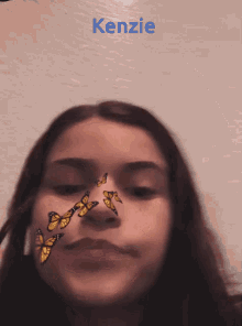 kenzie butterflies selfie smile