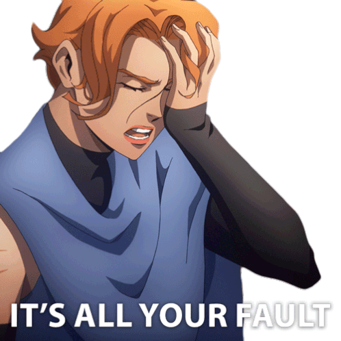 Its All Your Fault Sypha Belnades Sticker - Its All Your Fault Sypha Belnades Castlevania Stickers