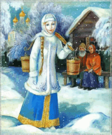 новый год дед мороз снегурочка с новым годом GIF - Noviygod Ded Moroz GIFs