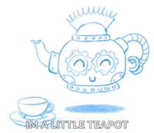 tea teapot pot blueteapot bluepot