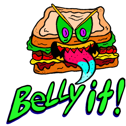 Belly It Detroit Sticker - Belly It Detroit Foodie Stickers