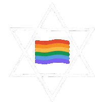 Pride Star Of David Sticker - Pride Star Of David Queer Stickers