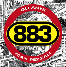 a circle with the number 883 in the center