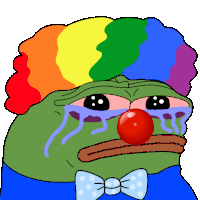 a cartoon of a frog dressed as a clown